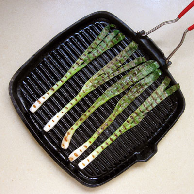 grilled scallions