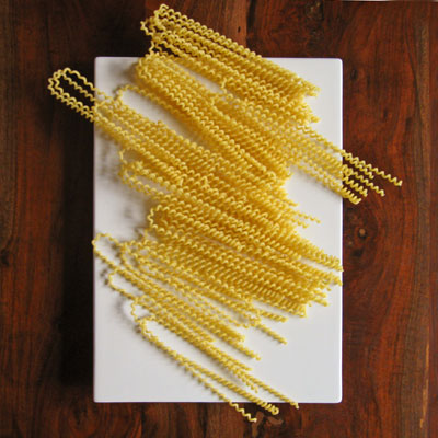 hand made fusilli pasta