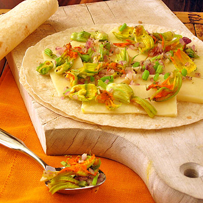 squash blossom quessadilla