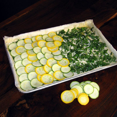 squash tart ready to be baked