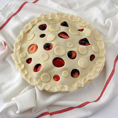 summer berry tart ready for oven