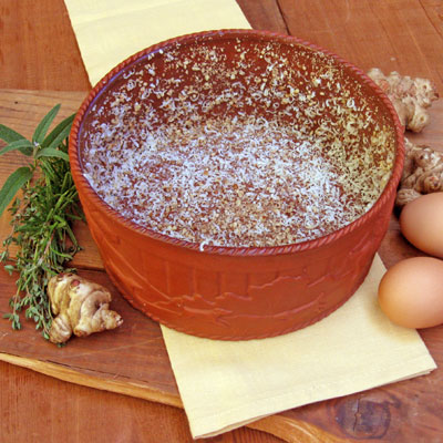 prepping a souffle dish