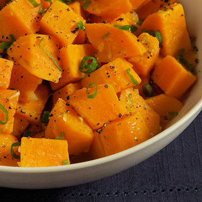 sweet potato salad with lime and chili oil