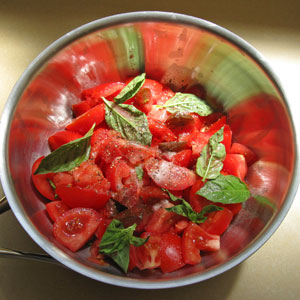 making tomato soup