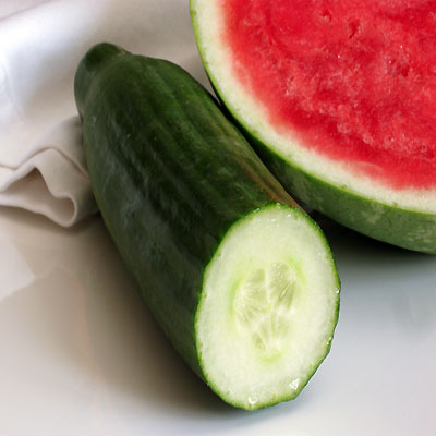 watermelon and cucumber