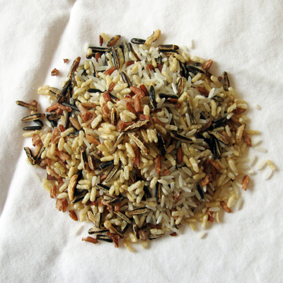 brown and wild rice